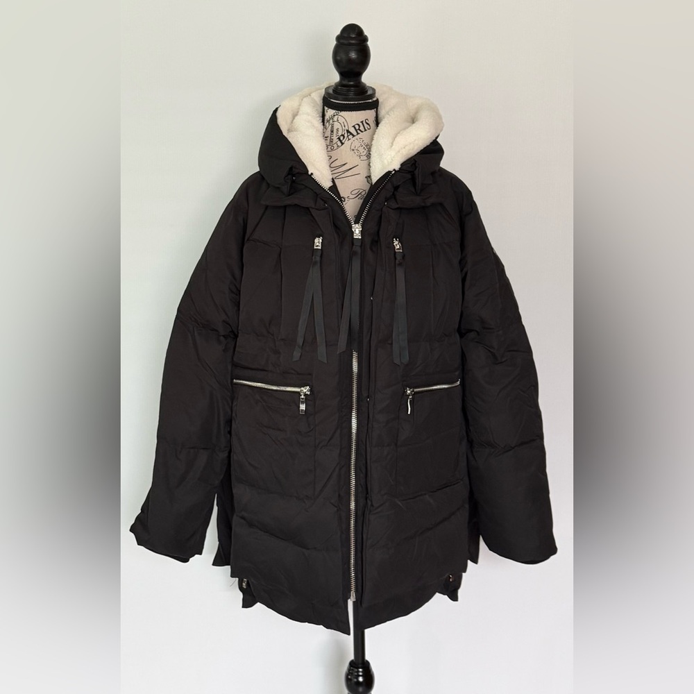 Orolay O92 Universe Women's Thickened Down Jacket Coat Black Size XL